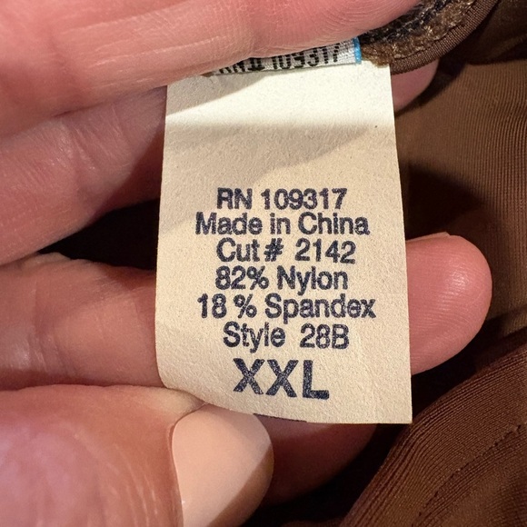 Sunset Separates high-waisted, high-leg bikini bottom brown NWT - Picture 6 of 9